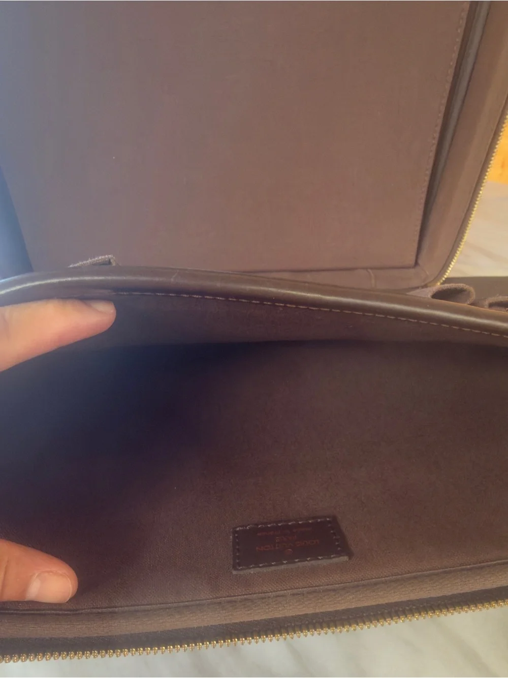 Louis Vuitton Damier Ebene Porte Ordinateur Sabana Computer Case